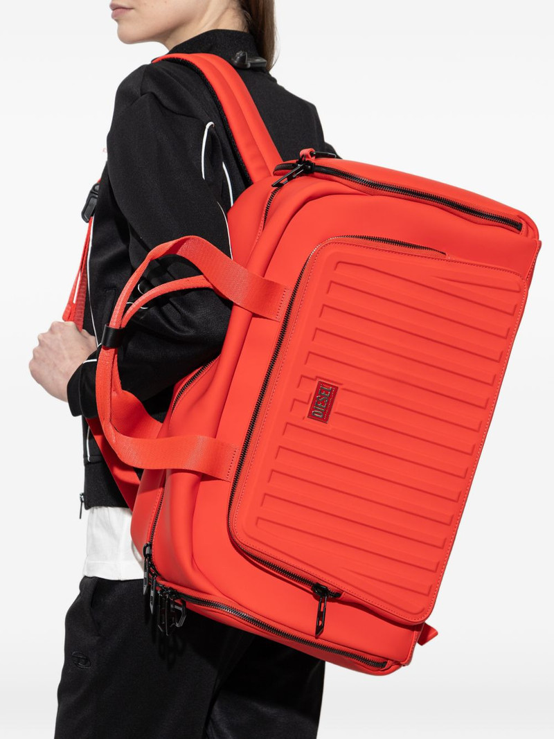 Diesel ribbed-panel logo-plaque holdalls outlook