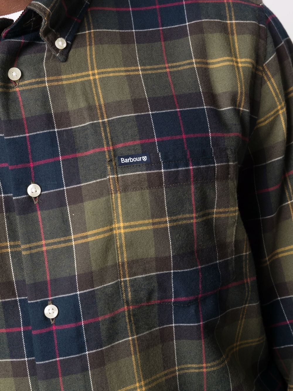 tartan check-print long-sleeved shirt - 5