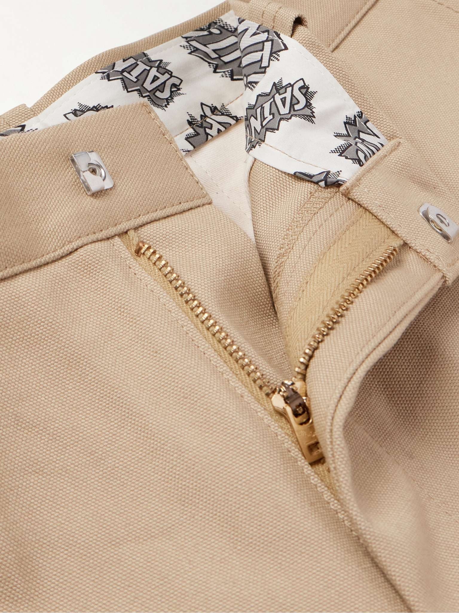 Straight-Leg Pleated Cotton-Canvas Trousers - 3