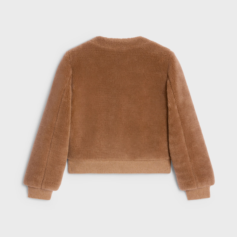 CELINE Chelsea blouson jacket in silk and cashmere outlook