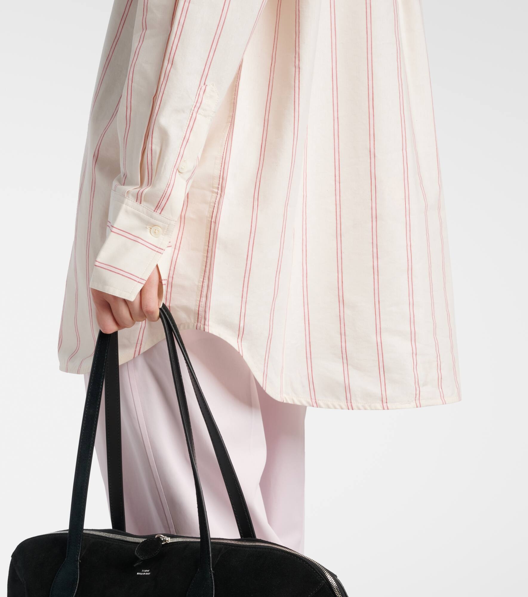 Striped oversized cotton and silk shirt - 5
