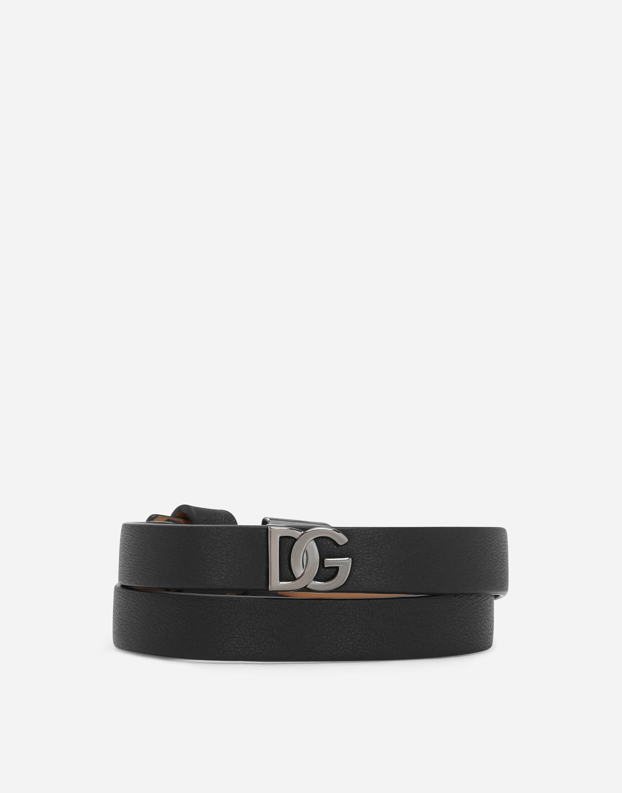 Calfskin bracelet with DG logo - 1