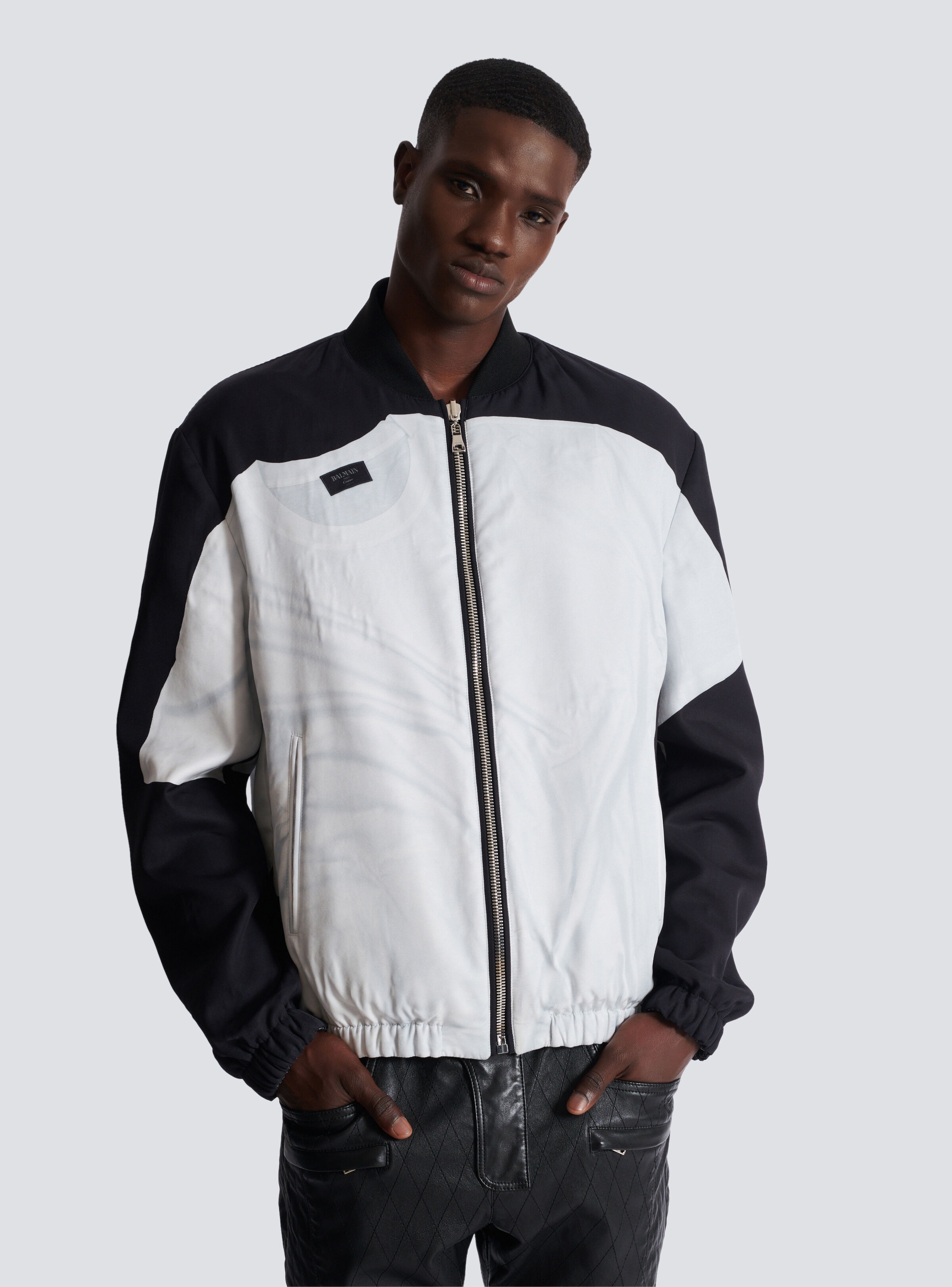 Bomber jacket with T-shirt print - 6