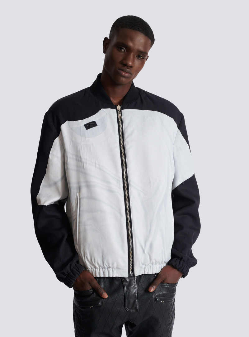 Bomber jacket with T-shirt print 6