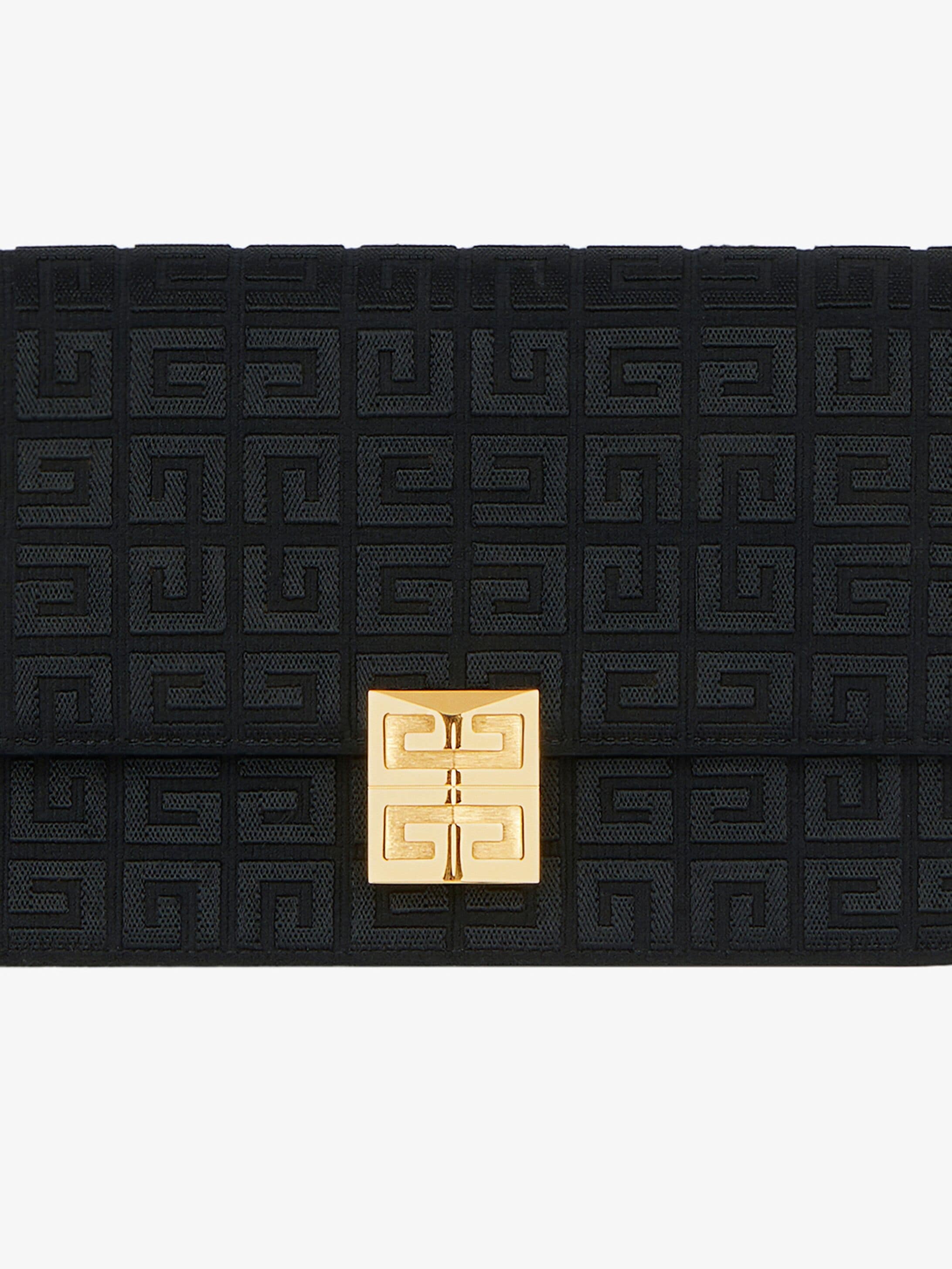 4G MEDIUM BAG IN 4G EMBROIDERED CANVAS WITH CHAIN - 7