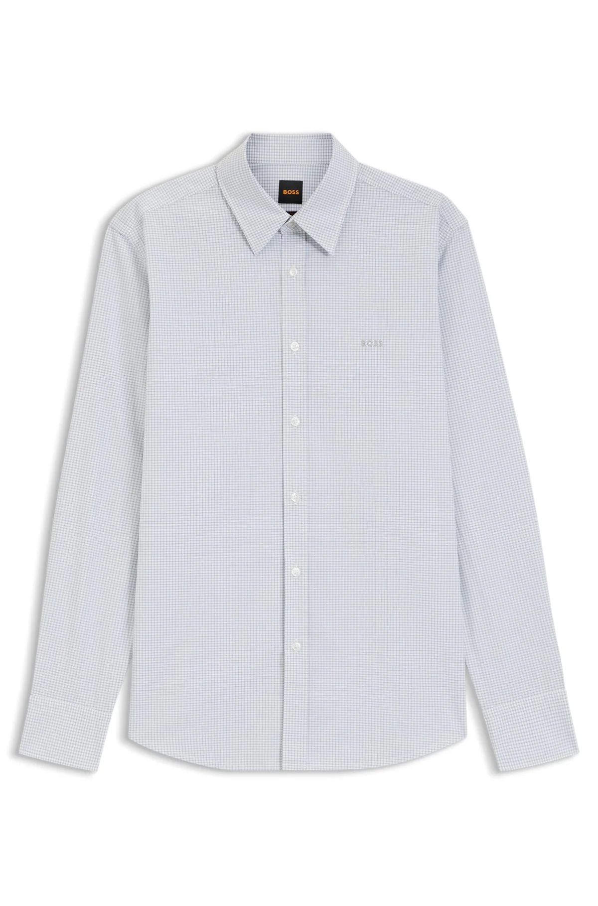 REGULAR-FIT SHIRT IN STRETCH-COTTON DOBBY - 1