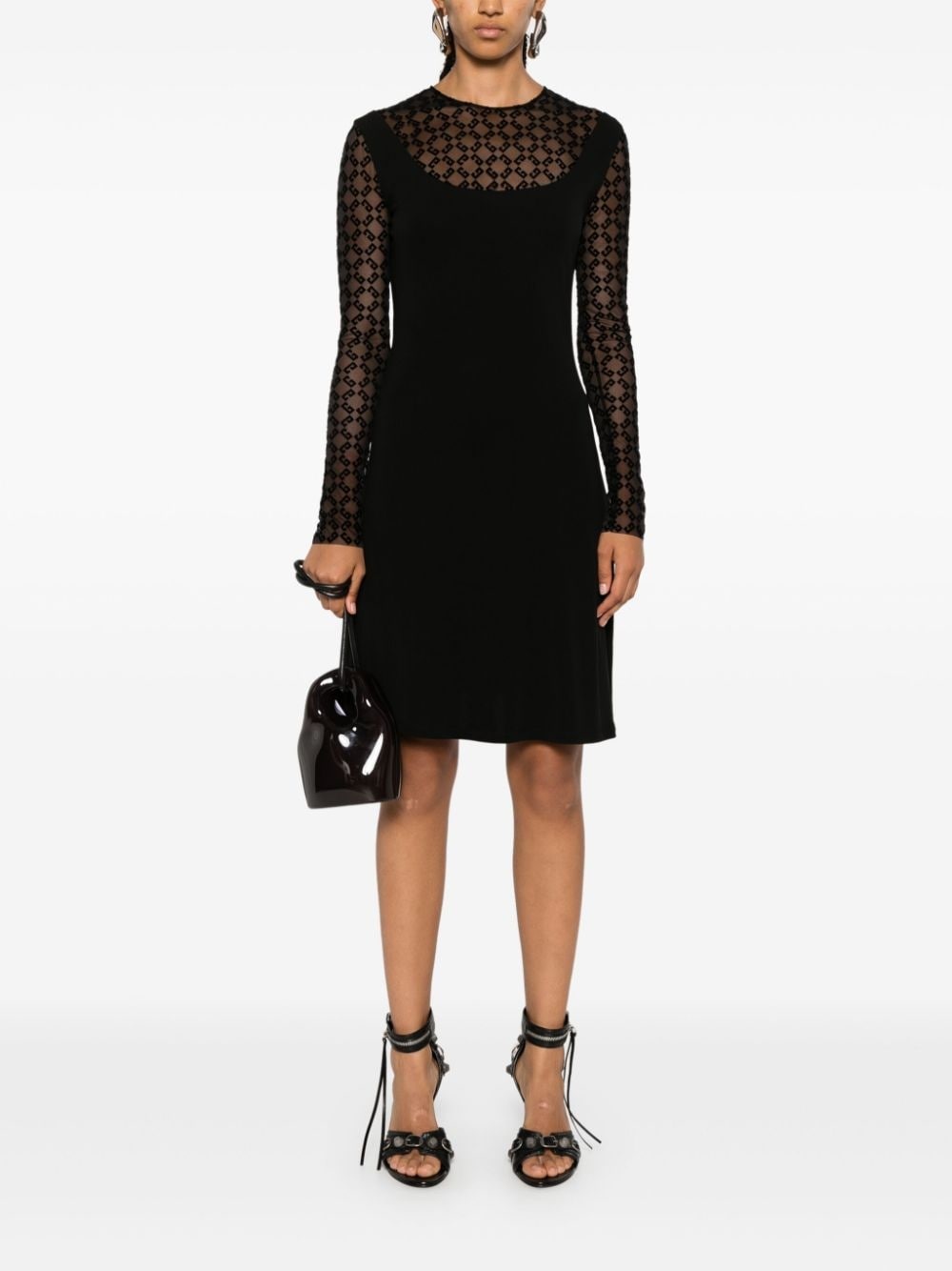 4G flocked midi dress - 2
