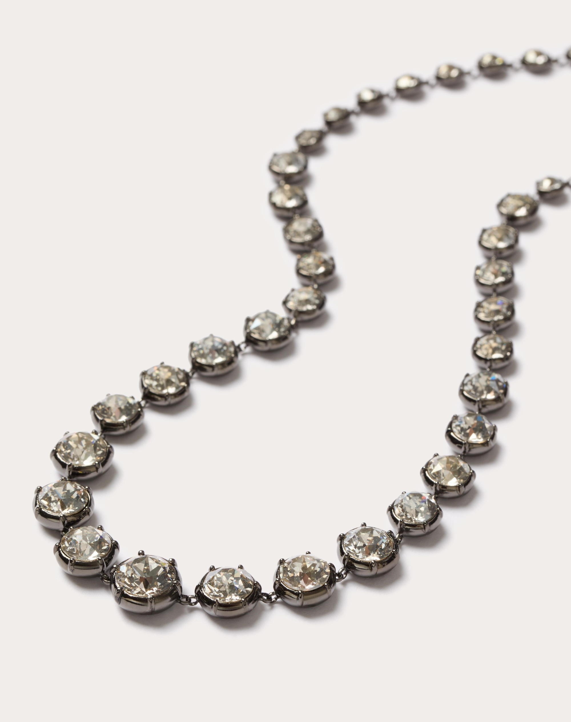VLOGO SIGNATURE METAL AND SWAROVSKI® CRYSTAL NECKLACE - 3