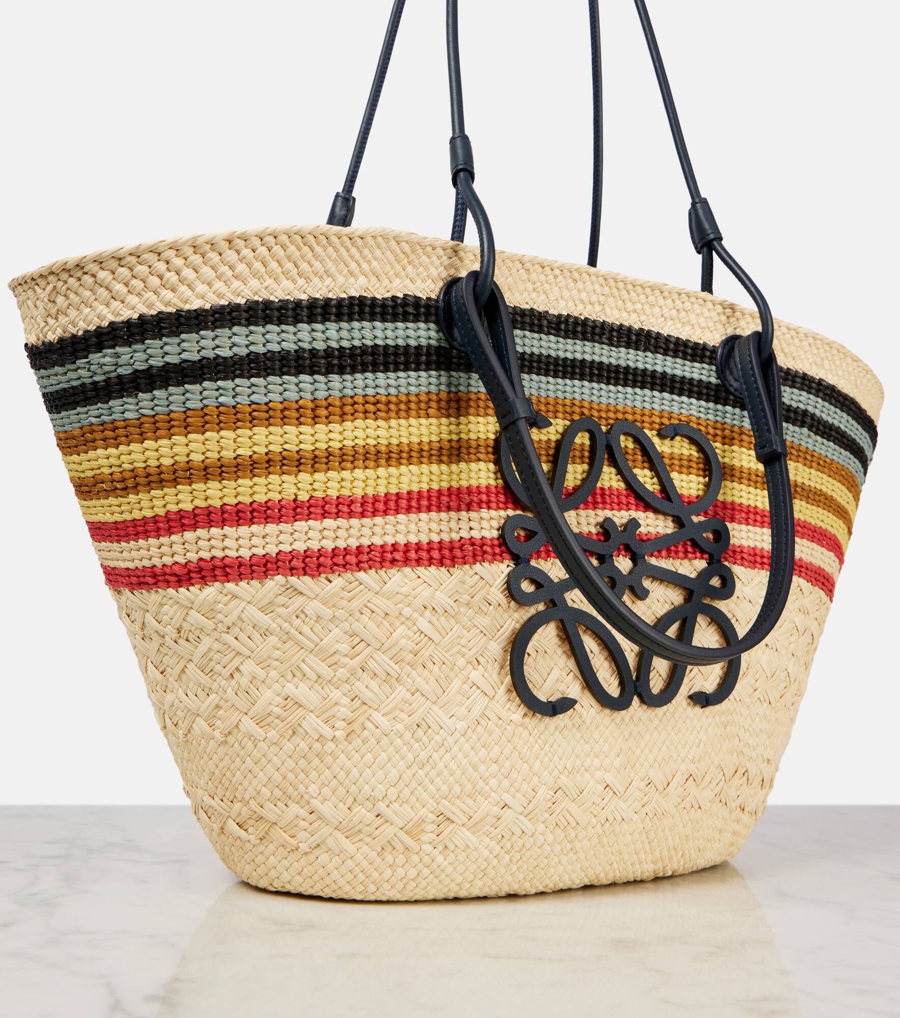 Paula's Ibiza Anagram Medium basket bag - 6