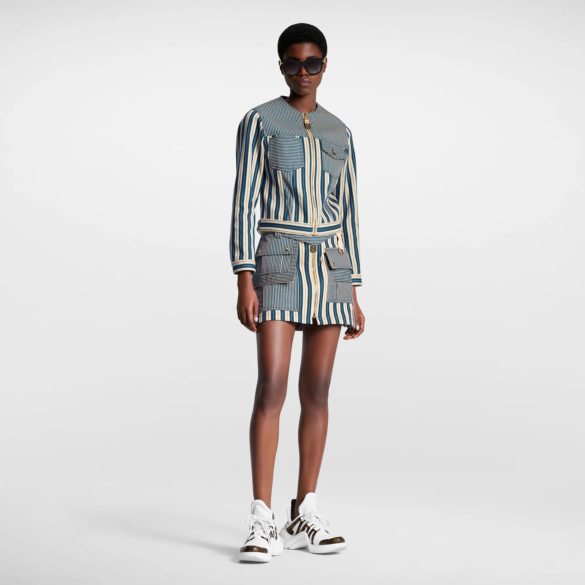 Mixed Stripes Utility Mini Skirt - 4