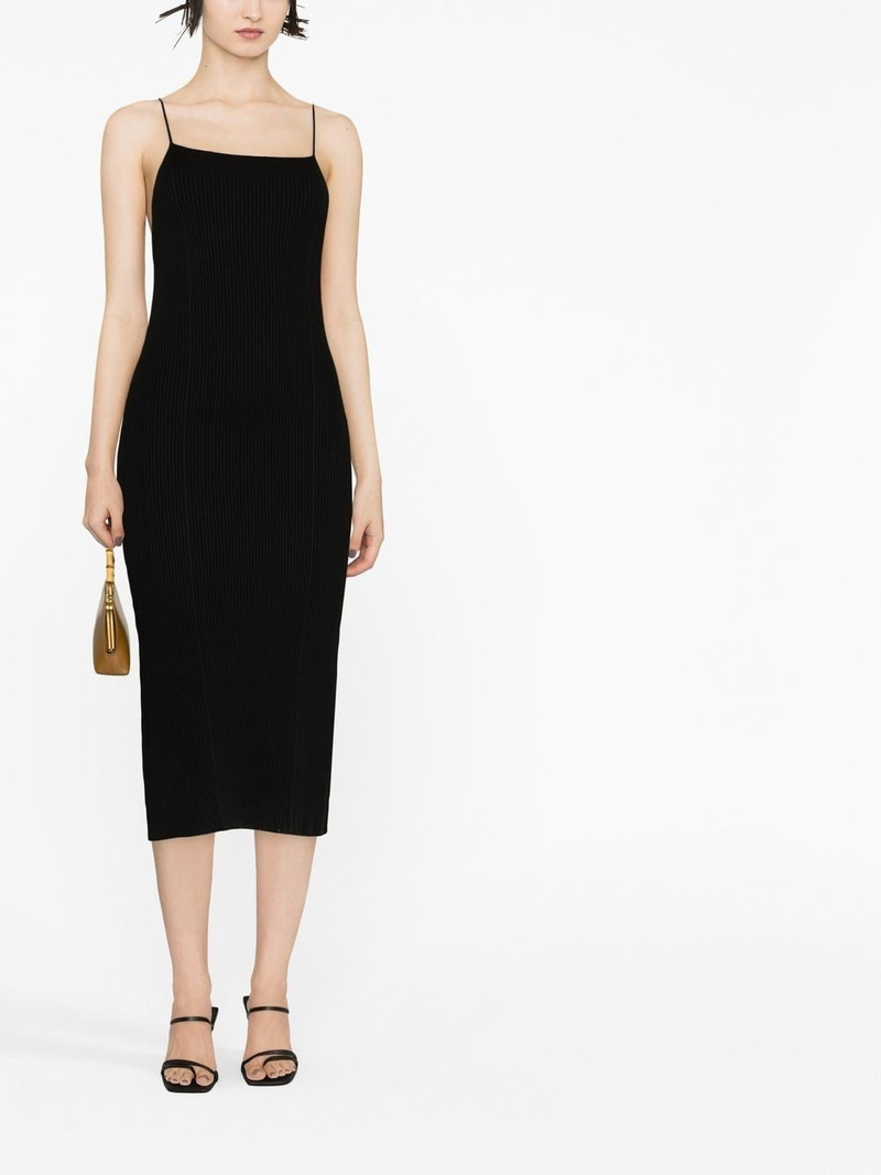 AERON ribbed-knit low-back dress outlook