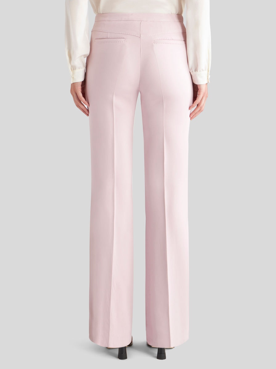 FLARED STRETCH CADY TROUSERS - 4