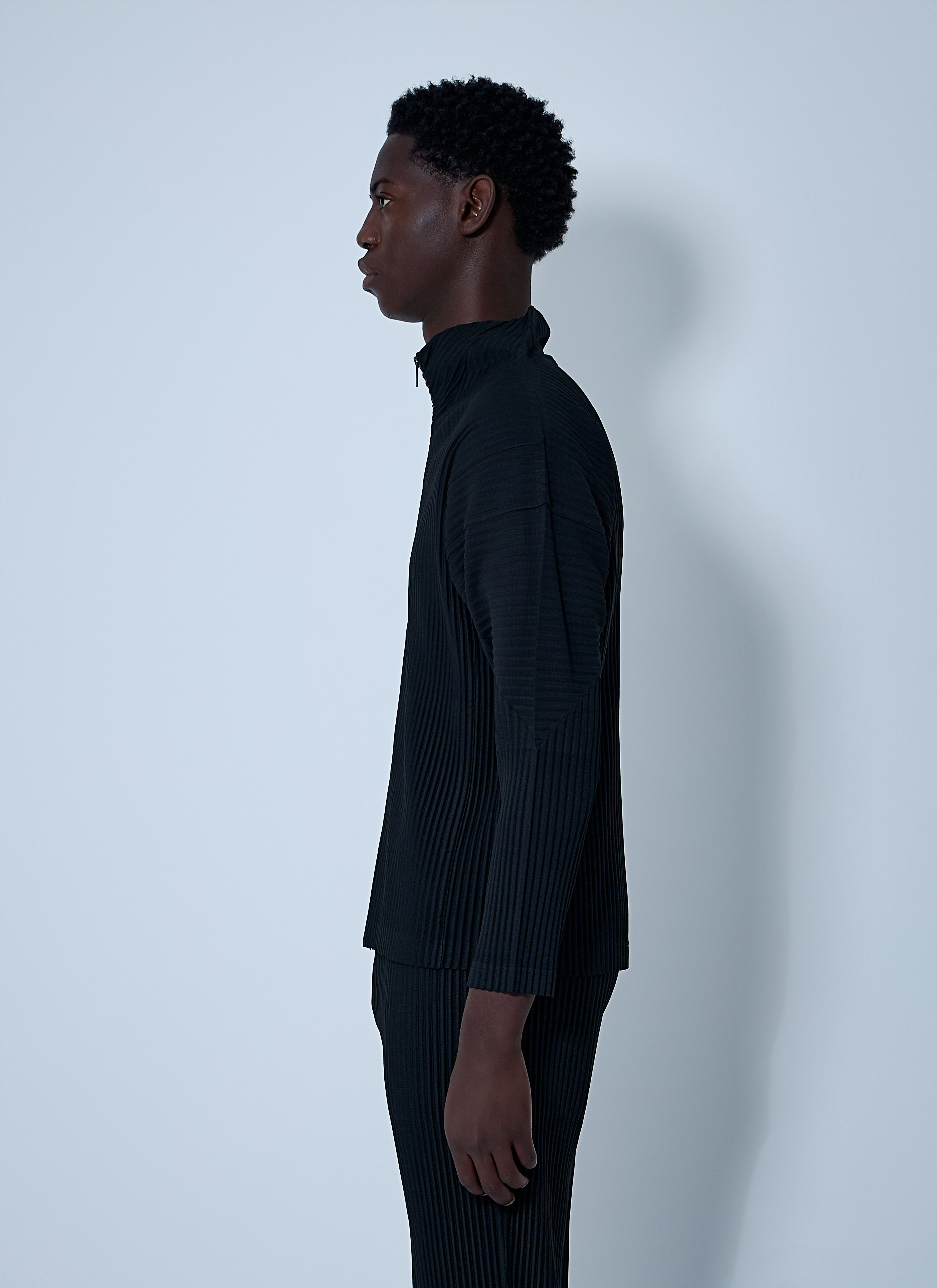 Pleated Zip-Up Jacket - 3