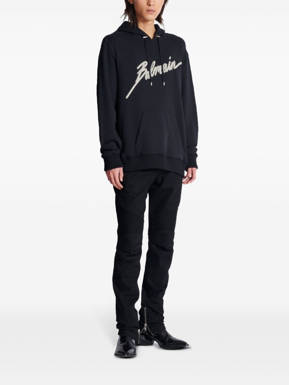 crystal-embellished hoodie - 3