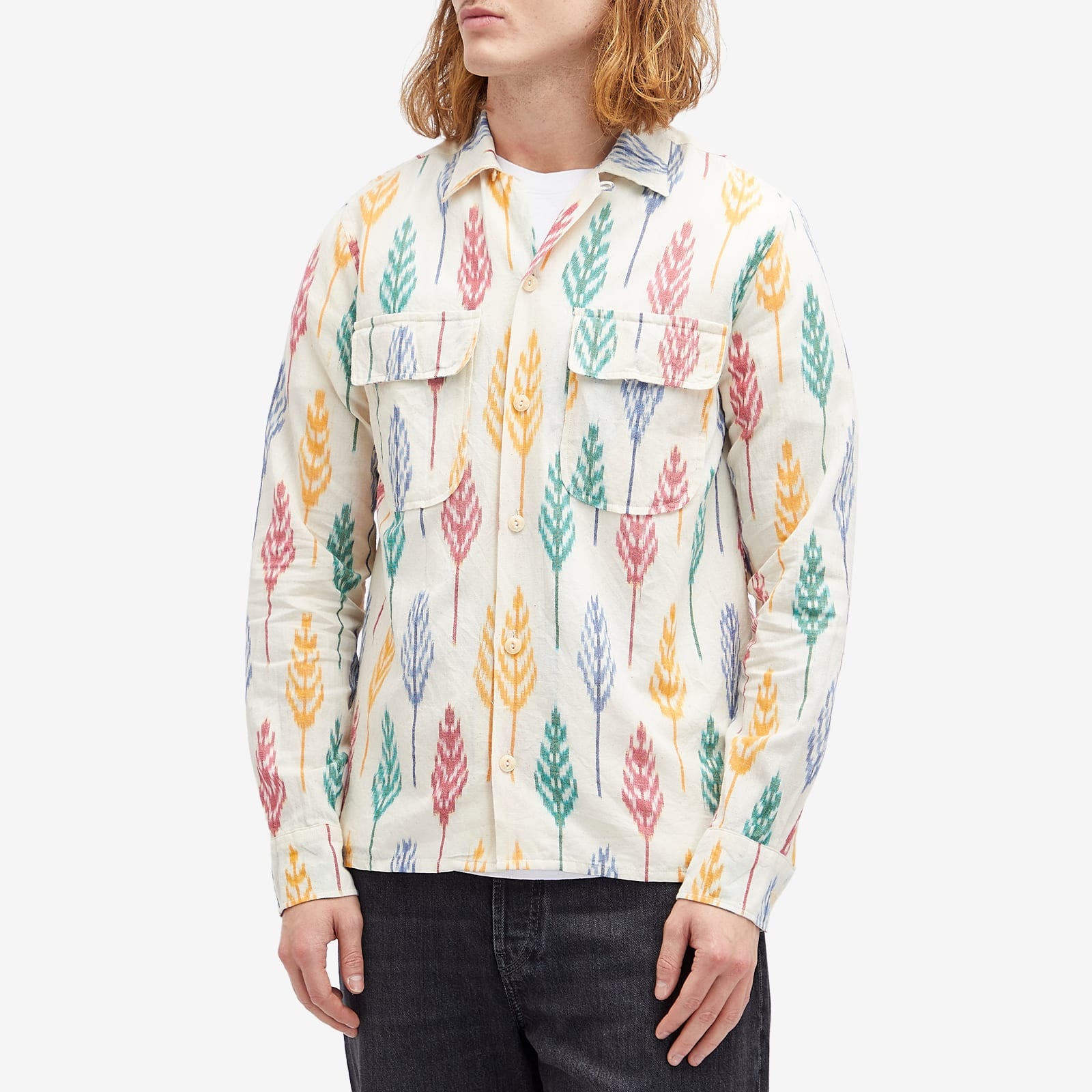 Drake's Camp Collar Ikat Shirt - 2