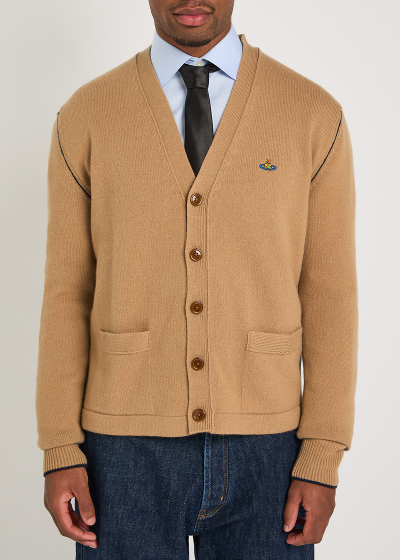 Vivienne Westwood Vivienne Westwood Alex Logo Wool and Cashmere-blend Cardigan outlook