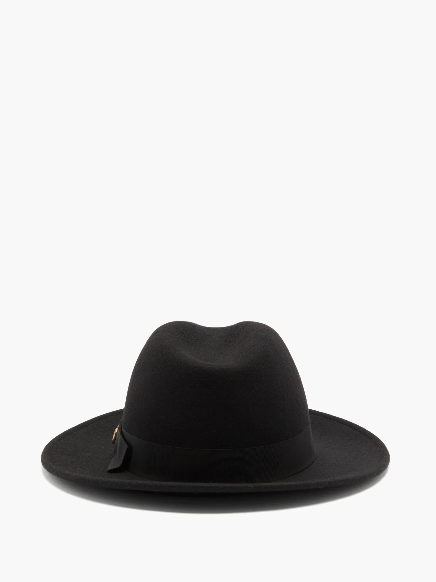 Logo-plaque felt fedora - 3