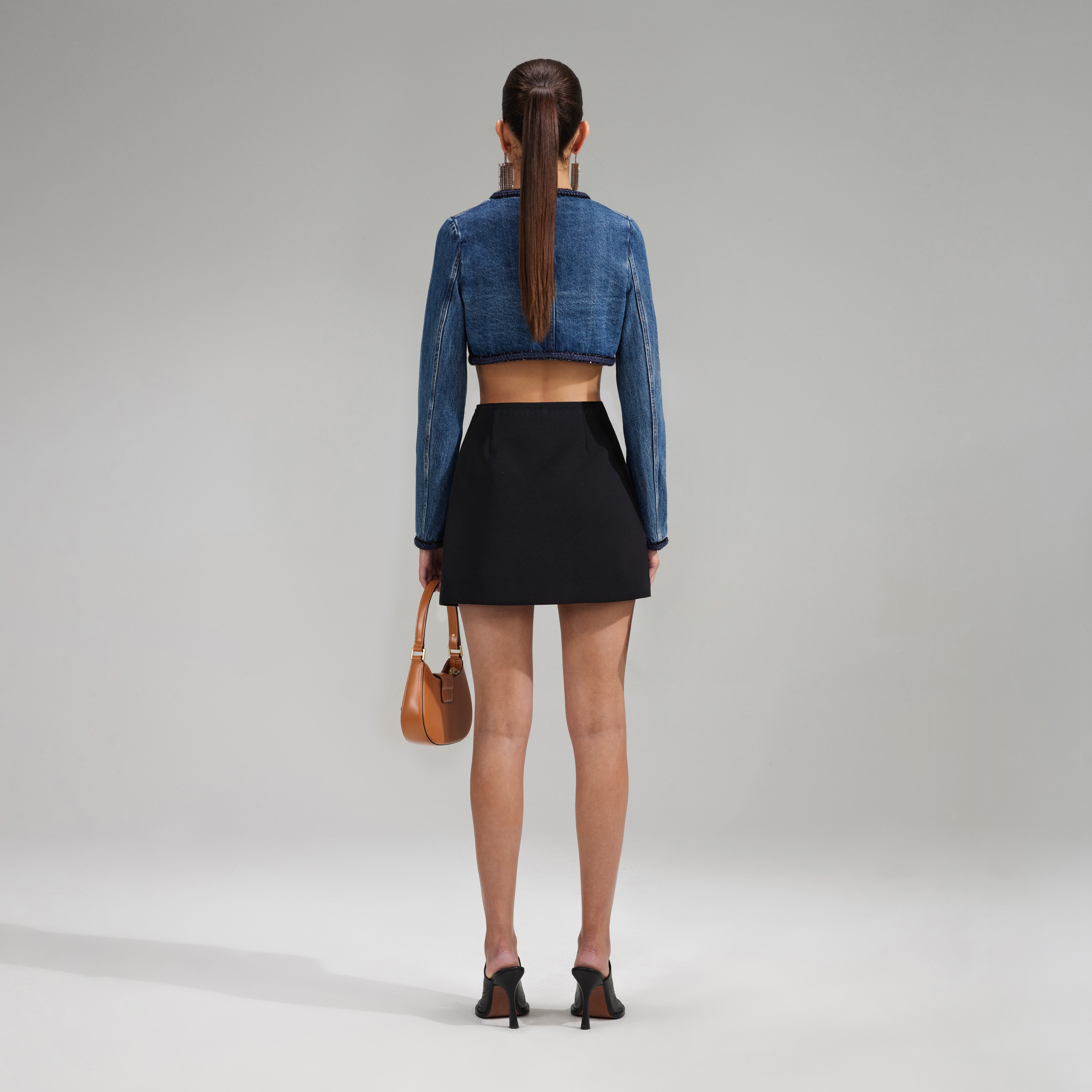 Denim Jacket With Braid Detail - 3