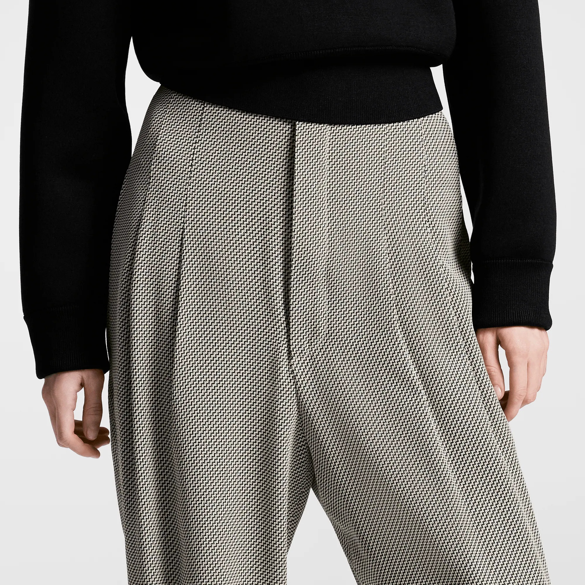 Zigzag Fitted High Waist Pants - 2