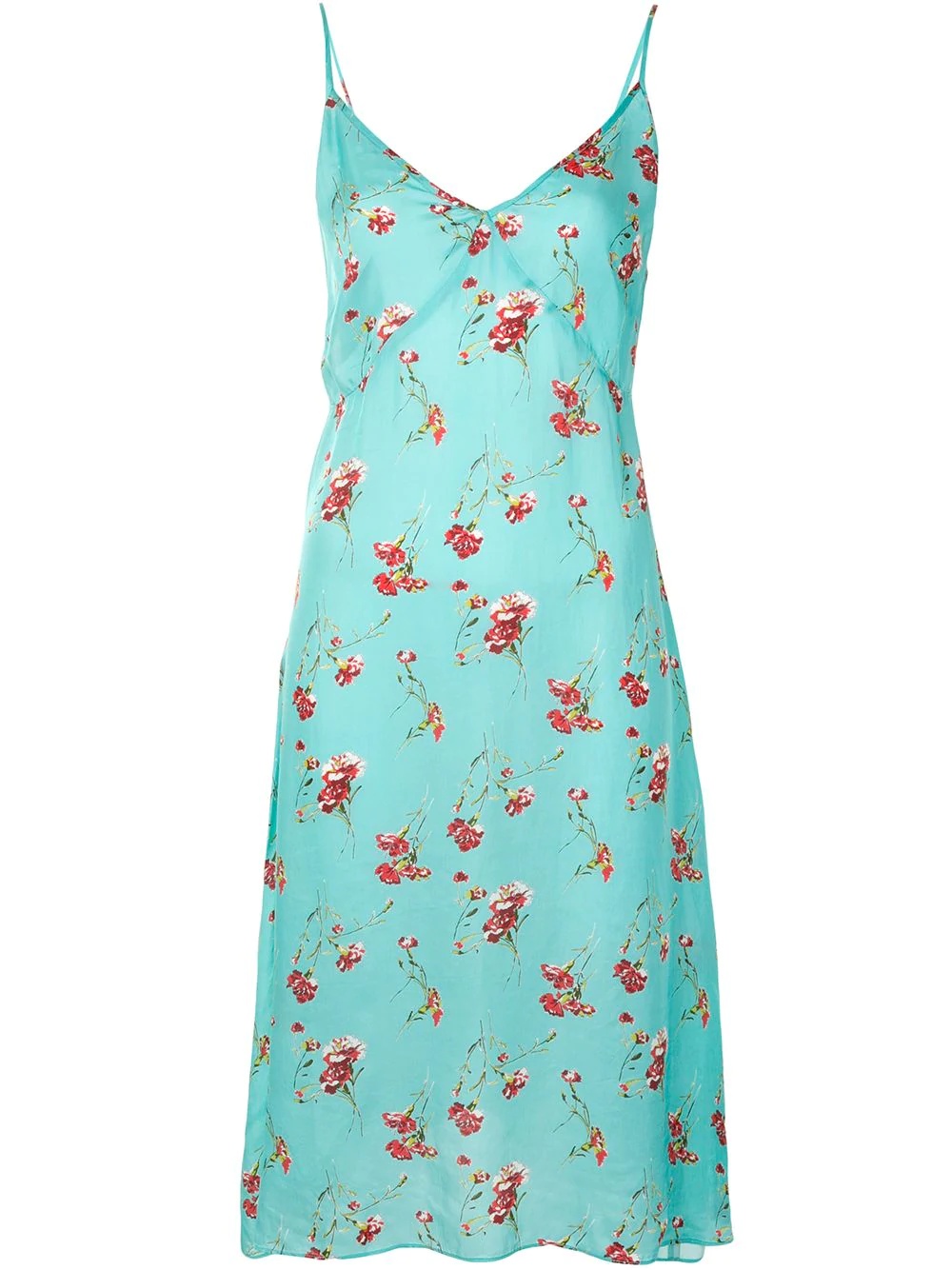 floral-print slip dress - 1