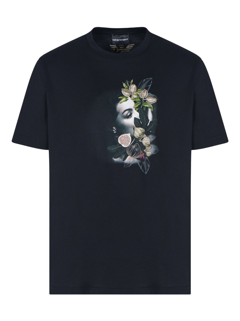 floral-print portrait T-shirt - 1