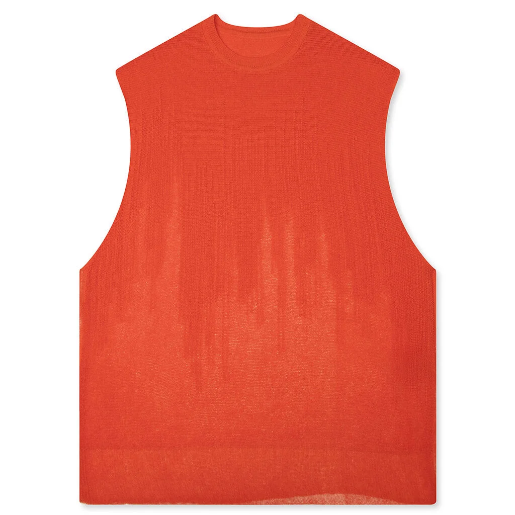 BRUSH CLOSE-UP KNIT SWEATER VEST - FLORENCE ORANGE - 1