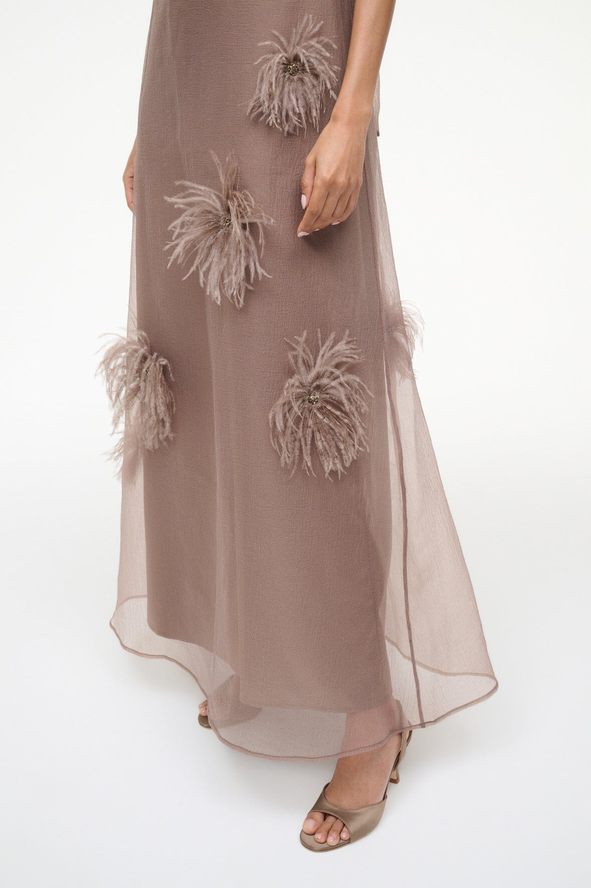 STAUD ALBEE DRESS TRUFFLE - 7
