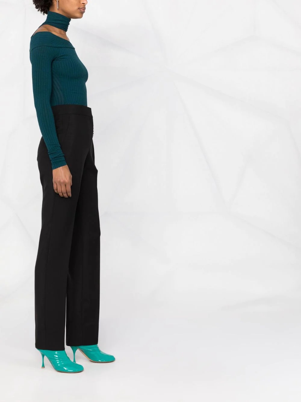 chain-detail tailored trousers - 6