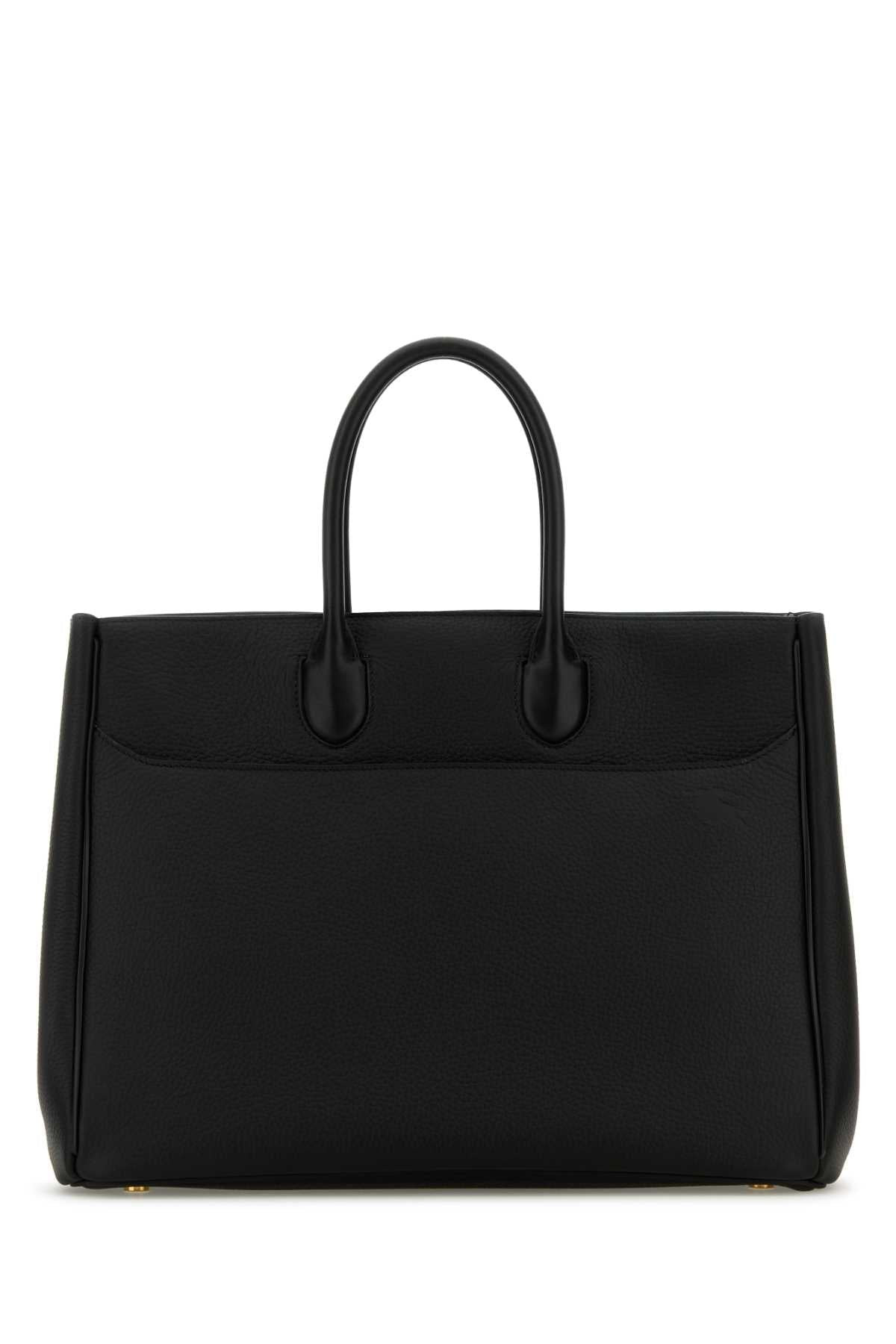 Burberry Women Black Leather Medium Rocking Horse Handbag - 3