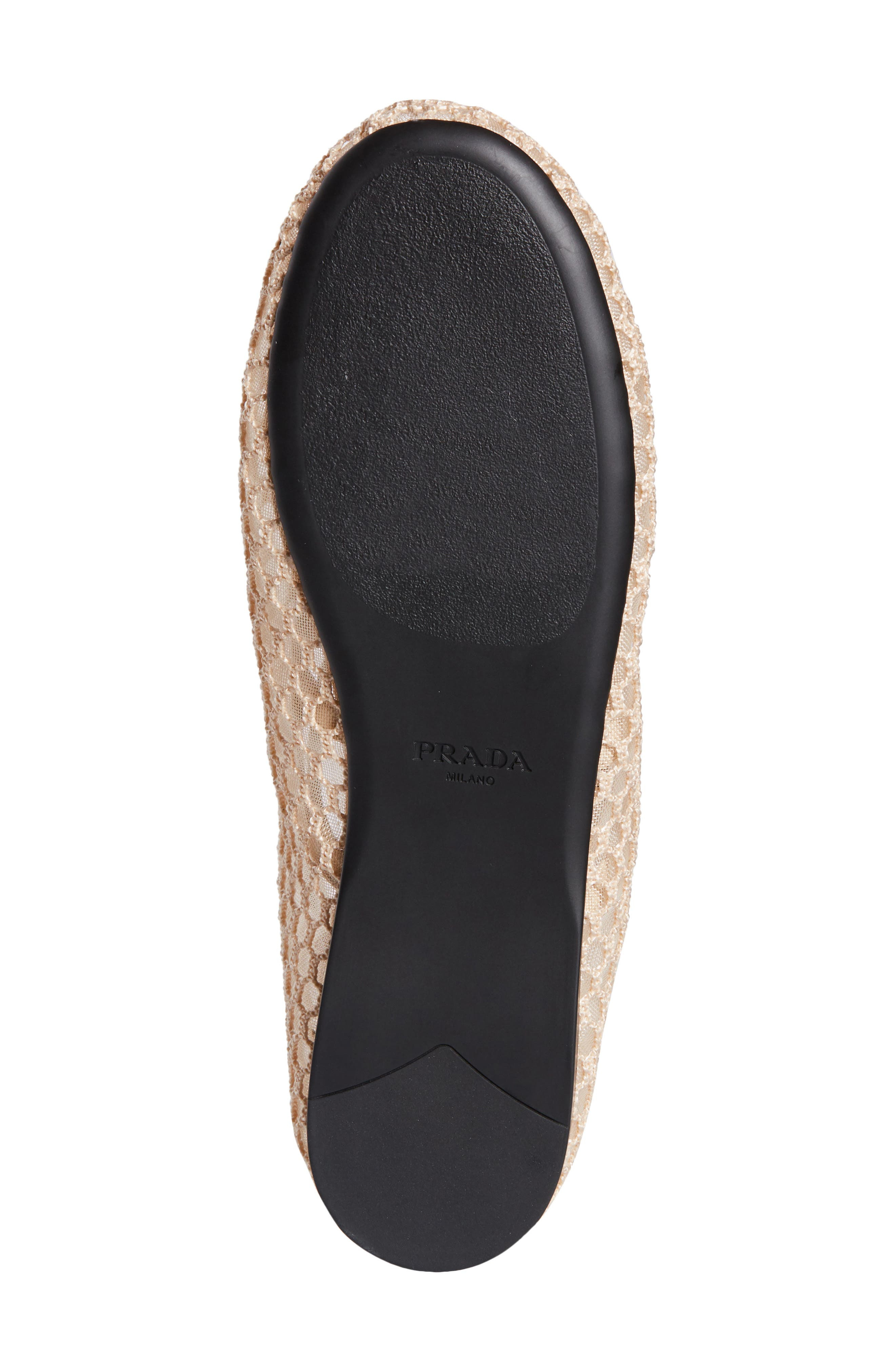 Prada Ballerine Mesh Mary Jane Flat in Travertino at Nordstrom - 6
