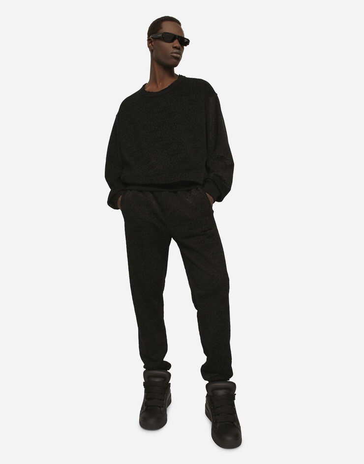Jogging pants with flocked Dolce&Gabbana logo - 6