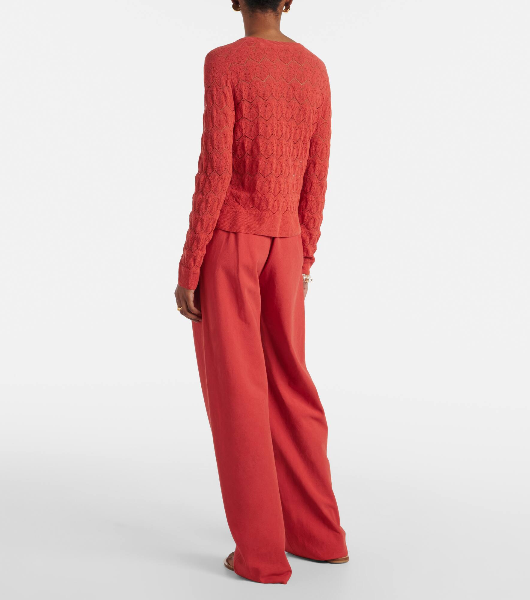 Pointelle cotton cardigan - 3