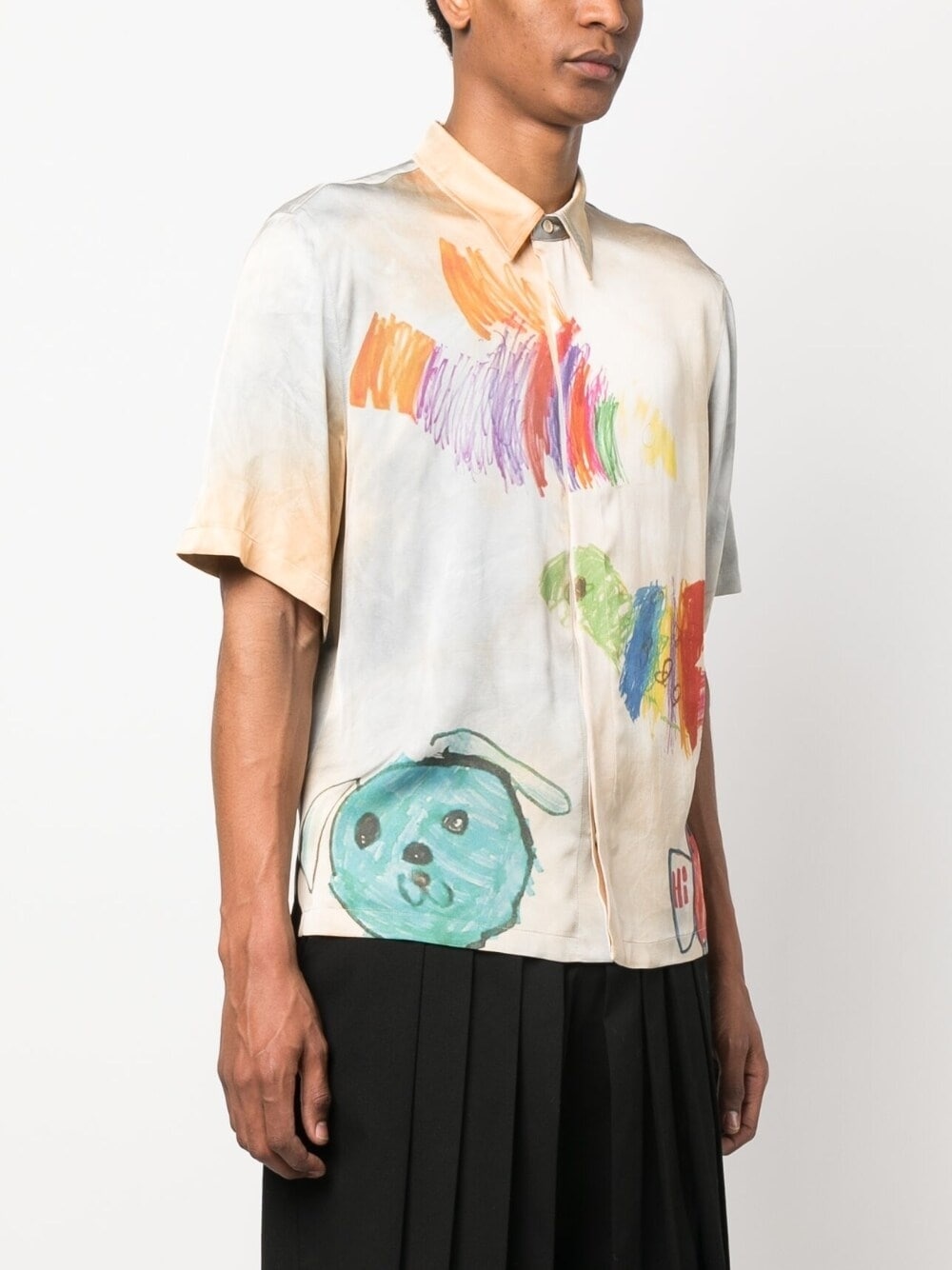 Cartoon-print short-sleeved shirt - 3