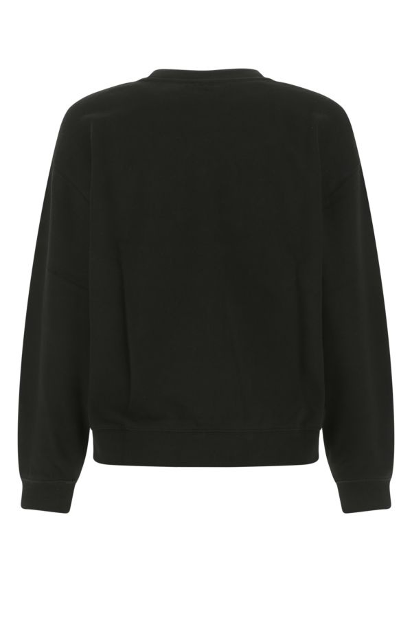 Black cotton oversize sweatshirt - 2