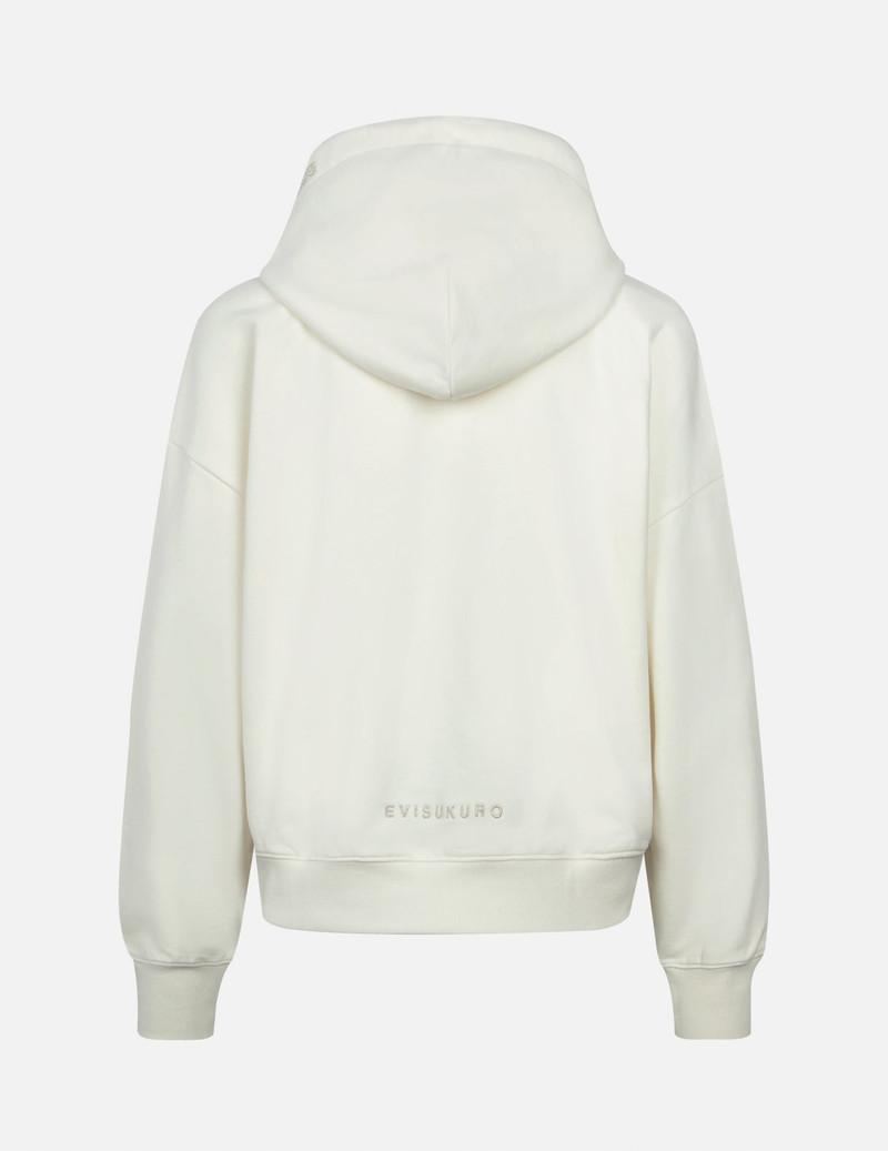 EVISU Seagull Print and Slogan Embroidery Oversized Hoodie outlook