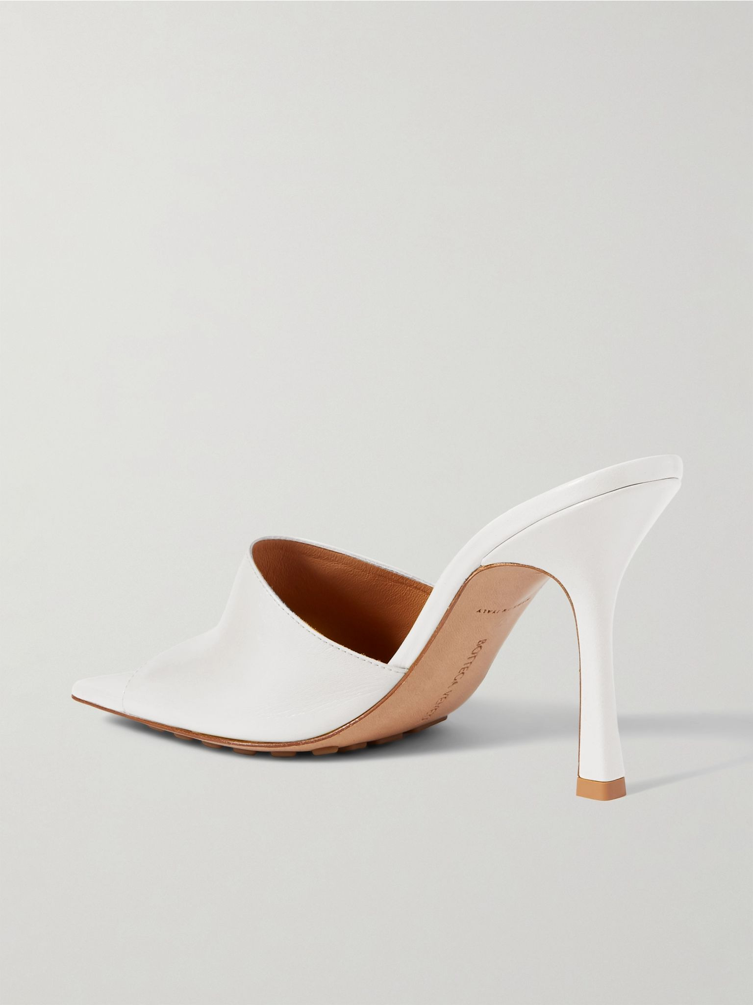 Leather mules White - 3