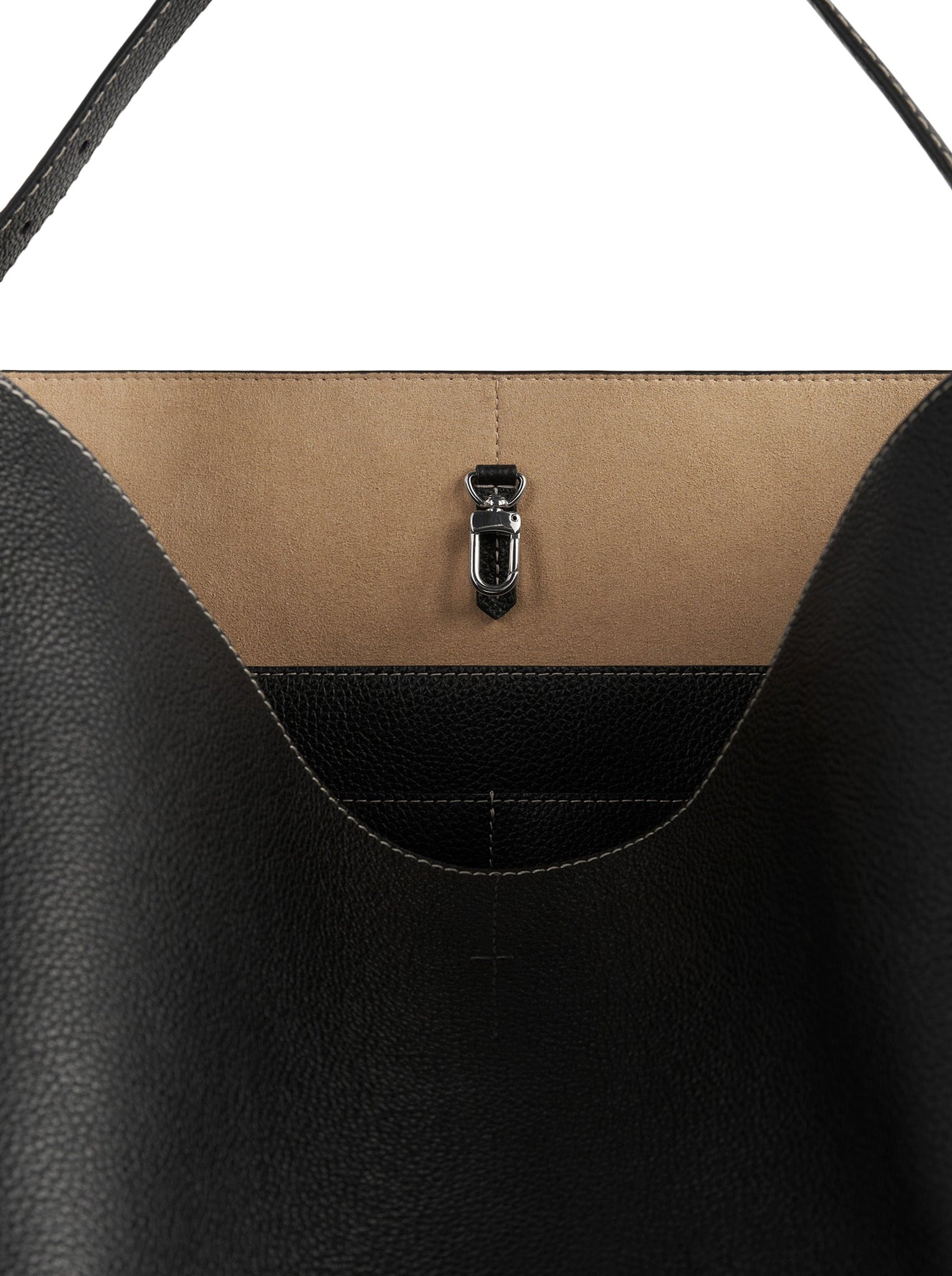 BELTED TOTE BLACK GRAIN - 7