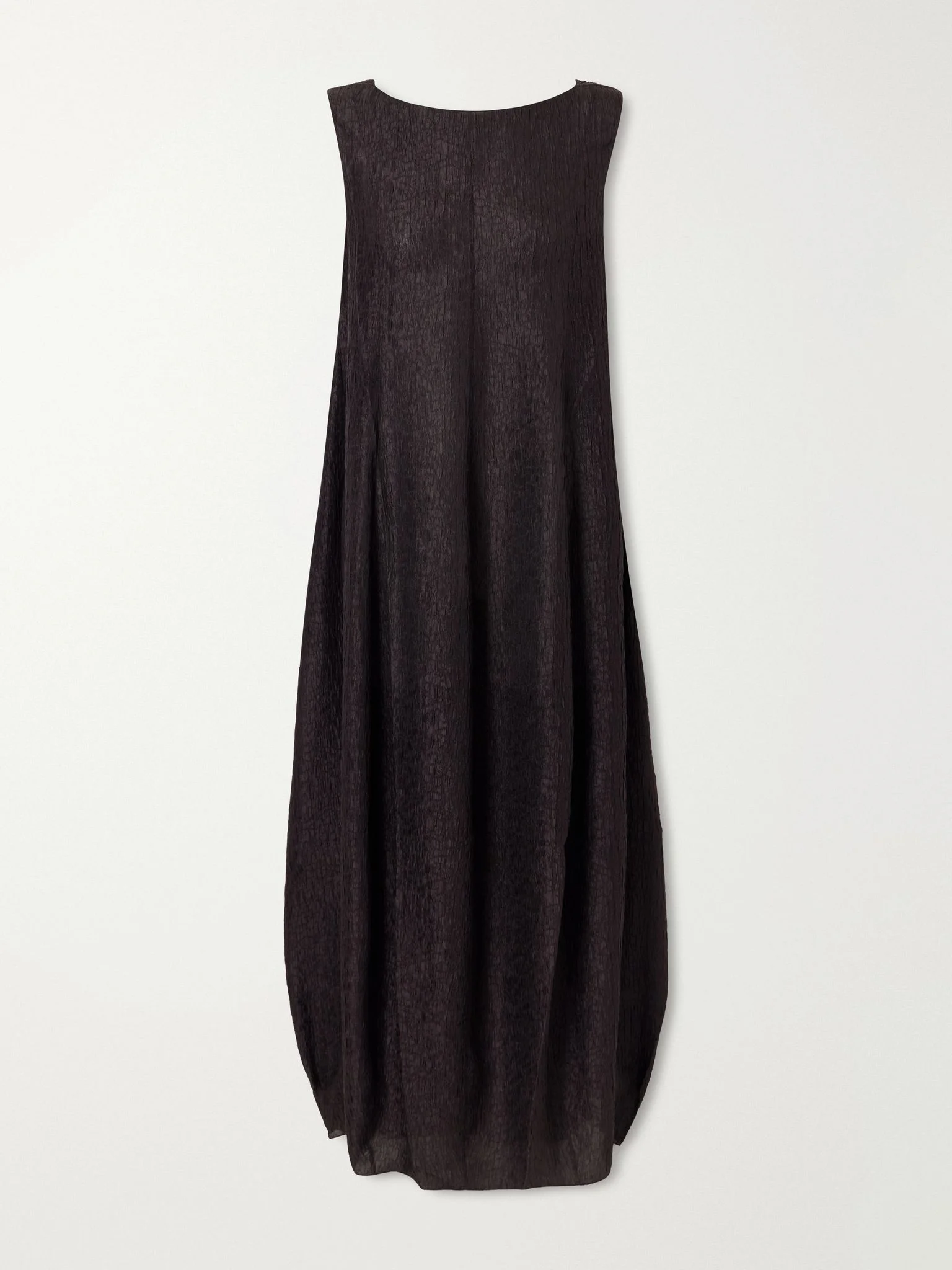 Anhelo crinkled silk-chiffon maxi dress Black - 1
