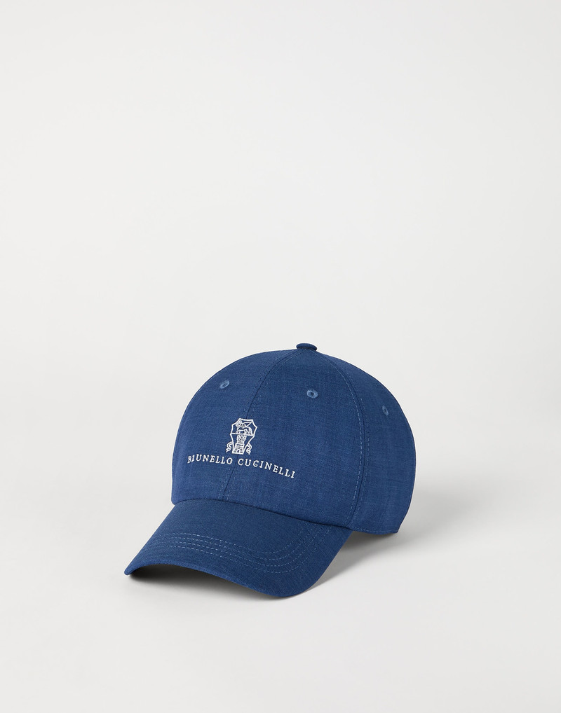 Virgin wool fresco baseball cap with embroidered logo 1