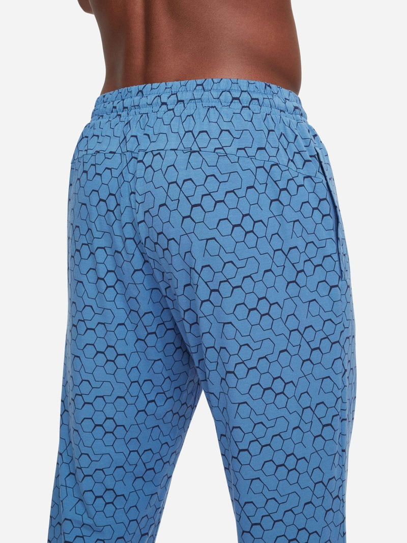 Men's Track Pants London 6 Micro Modal Stretch Blue 6
