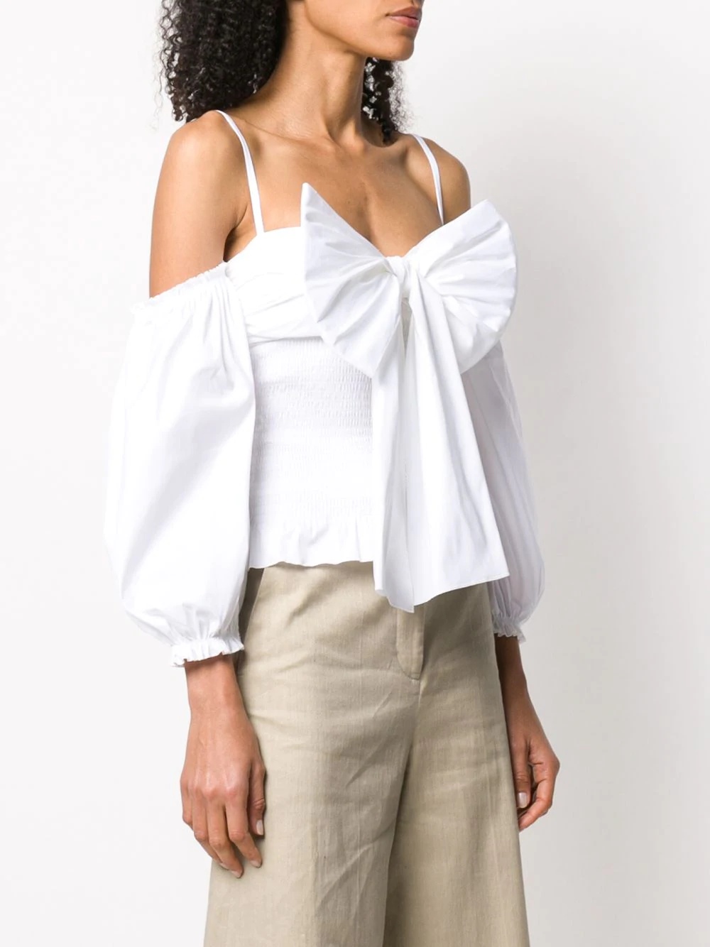 bow off the shoulder blouse - 3