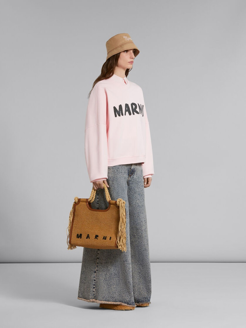 PINK BIO COTTON SWEATSHIRT WITH MARNI PRINT 5