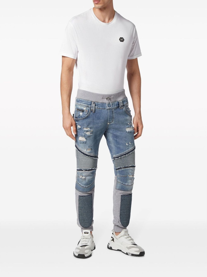PHILIPP PLEIN Skull & Bones tapered jeans outlook