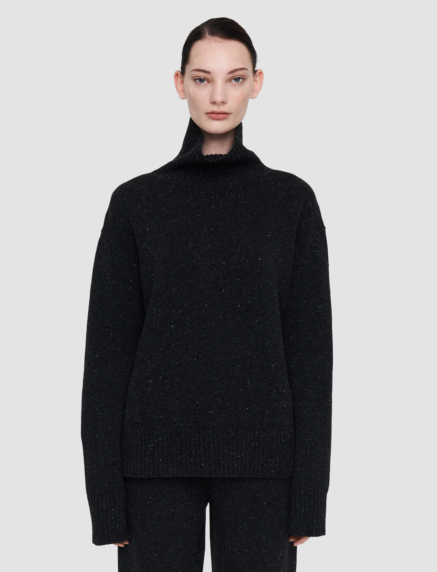 Tweed Knit High Neck Jumper - 3