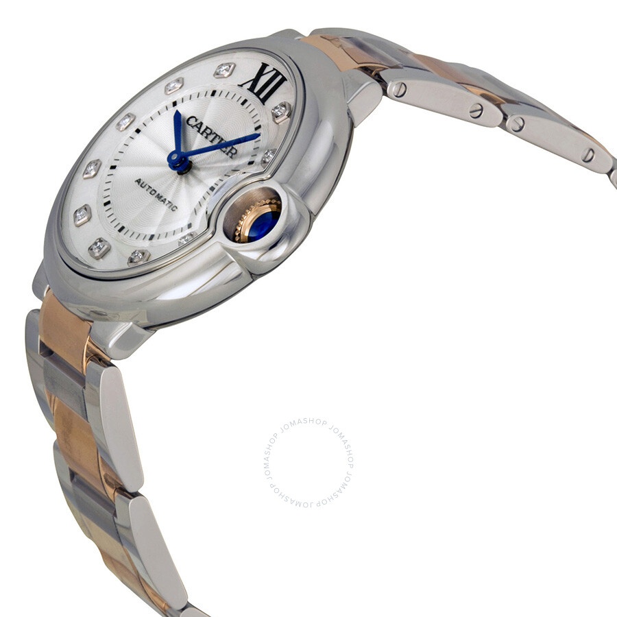 Pre-owned Cartier Ballon Bleu de Cartier Diamond Silver Sunray Dial Ladies Watch WE902031 - 2