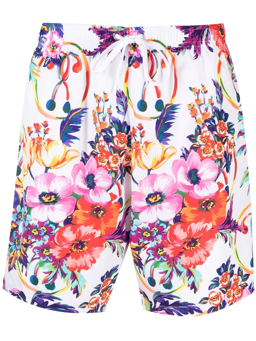 floral print swimming shorts - 1