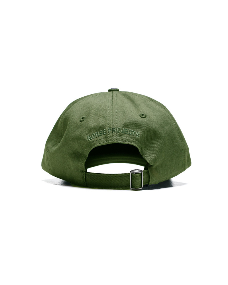 NORSE PROJECTS Twill Sports Cap Moss Green outlook