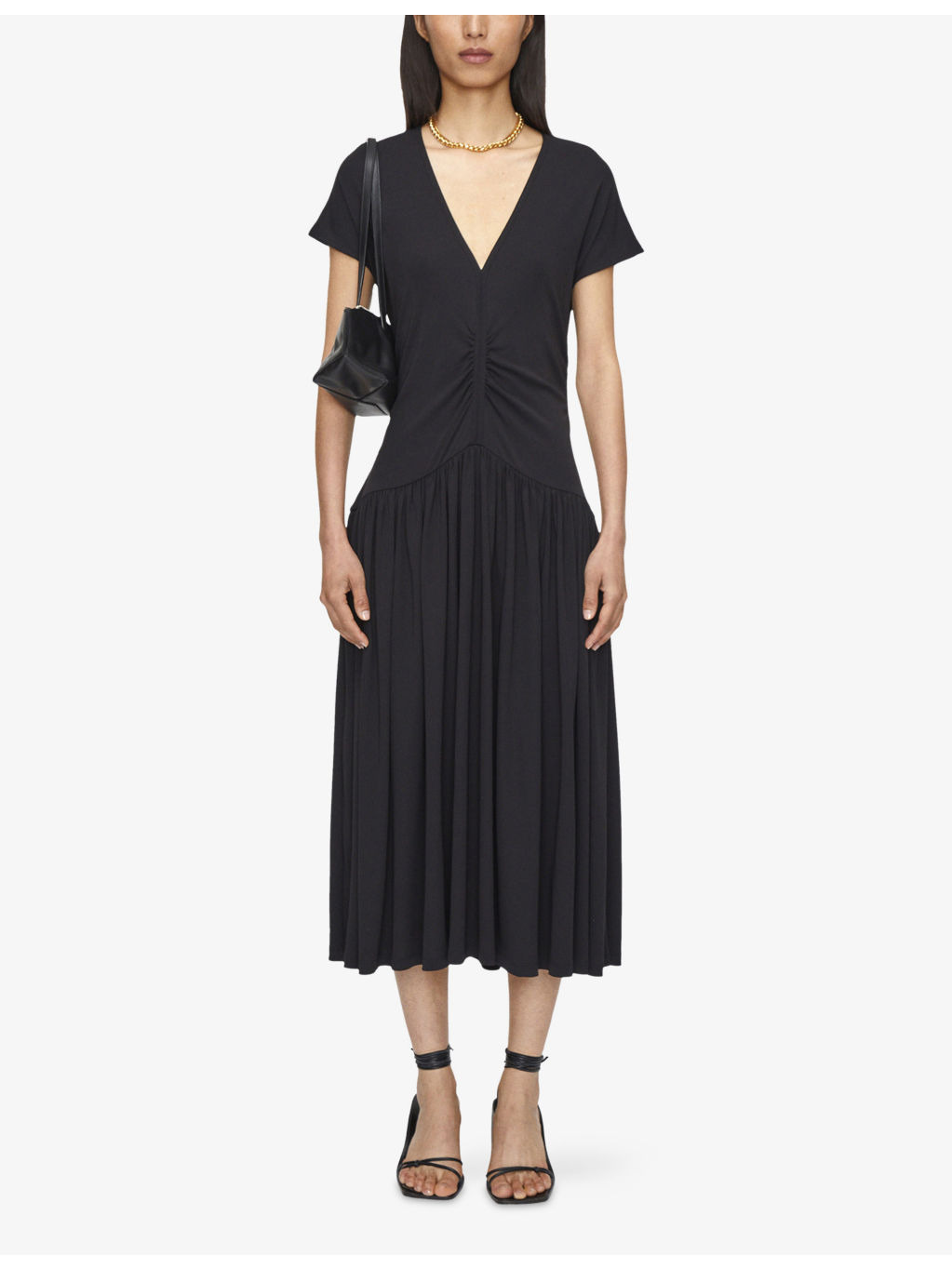 Isaure Short-Sleeve Crepe-Jersey Midi Dress - 2