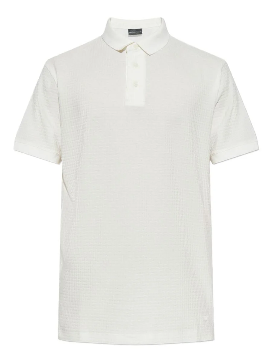 Emporio Armani Printed Cotton Polo Shirt - 1