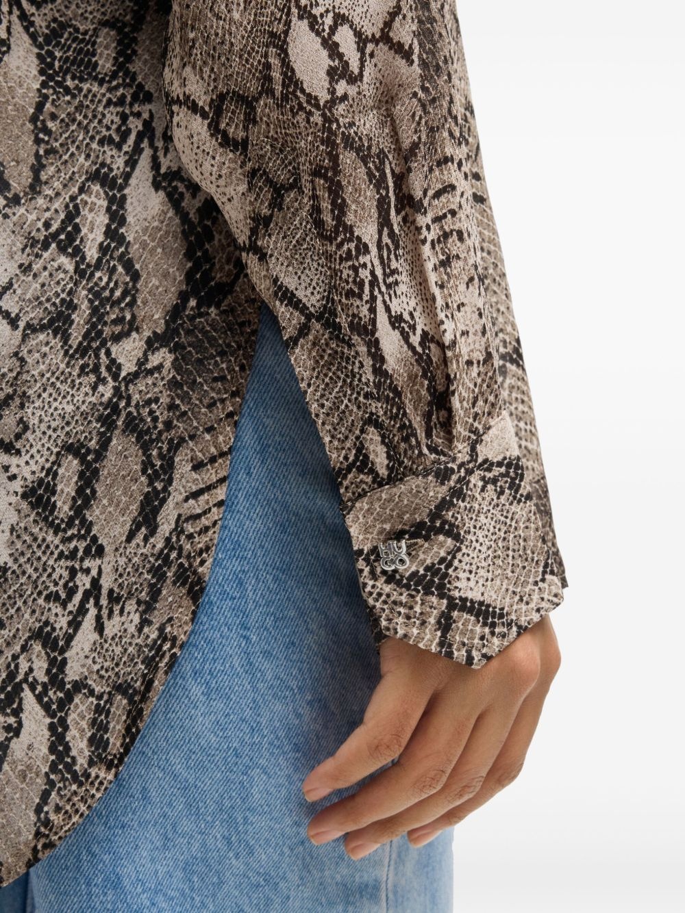 snake-print shirt - 6